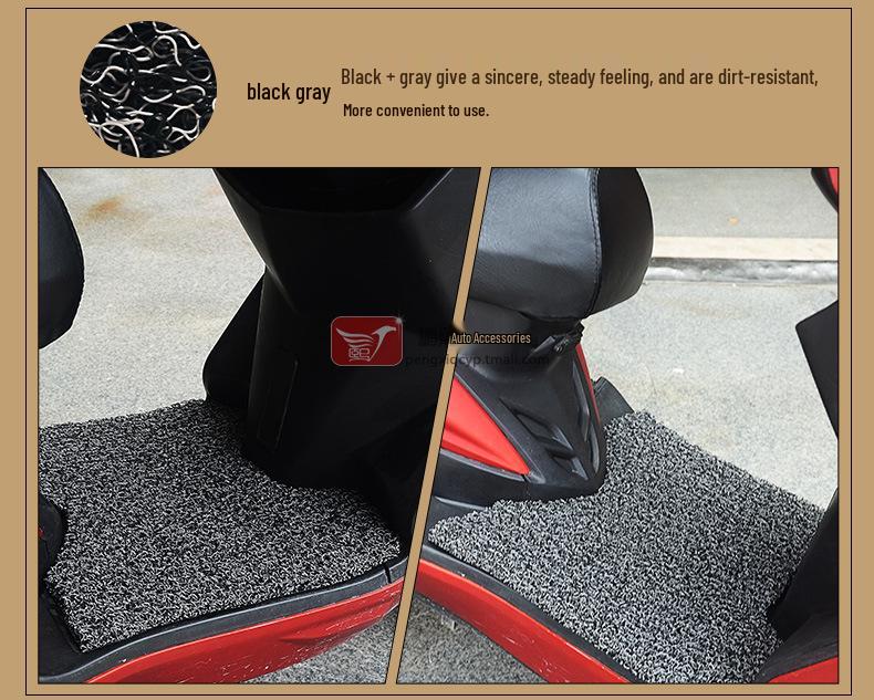Silk Ring Non-Slip Waterproof Foot Pad for Qianjiang Baoyue QJ110T-8 Motorcycle