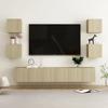 Vidaxl 7-Cz. TV-Schrank-Set, Sonoma-Eiche, Spanplatte