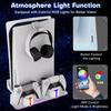 TUODES Wall Mount With Controller Charging Dock RGB Color Stable Metal Stand Charge Station For PS5 / PS5 Pro / Ps5 Slim