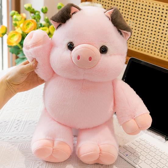 Pelúcia de Animal de Fazenda Porco Cordeiro Vaca das Terras Altas Brinquedos de Pelúcia Macio Fofo Bonecas de Abraço para Crianças e Adultos