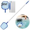 Easy Installation Pool Net Skimmer with 5-Section Pole Fine Mesh Adjustable Swimming Net Heavy Duty Fountain Hot Tub Leaf Rake for Cleaning