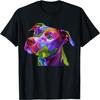 American Pitbull Terrier Pop Art Porträt für Hundebesitzer T-Shirt(1)
