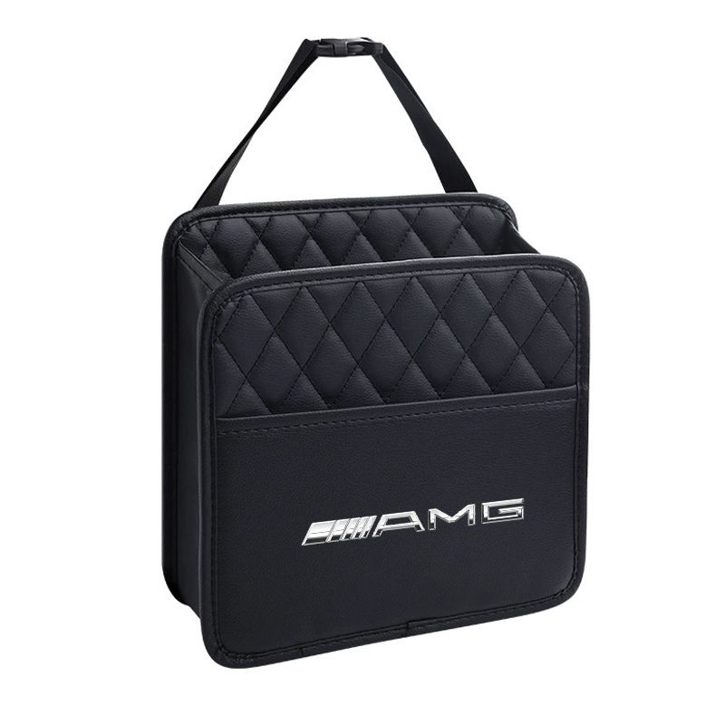Car Storage Bag Multi-function Seat Back Storage Pocket Suspension For Mercedes Benz AMG W212 W205 W246 W177 W176 W213 GLC GLE GLS ML Welcome Laser