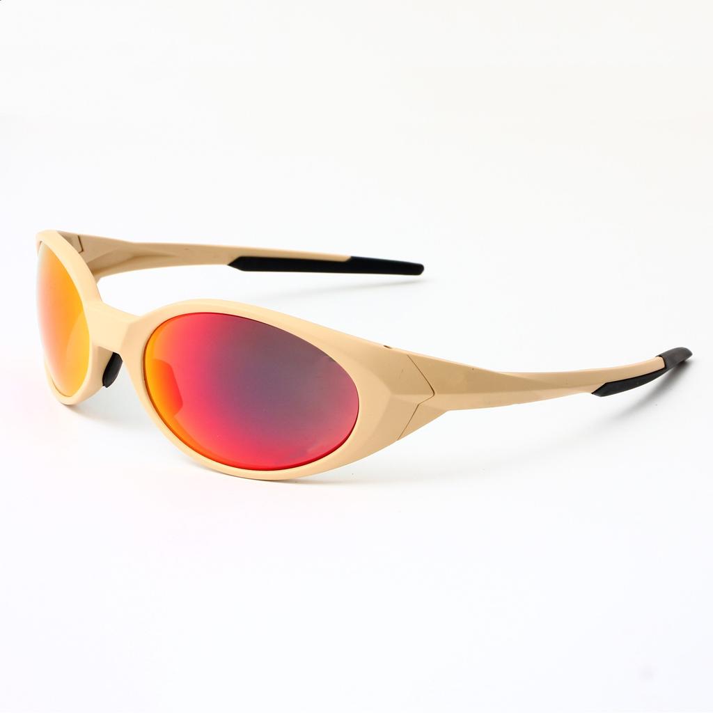 Neue Outdoor-Sport, oval geformte, lässige, Reise-, Fahrrad-, Retro- und stylische Sonnenbrillen für Männer und Frauen