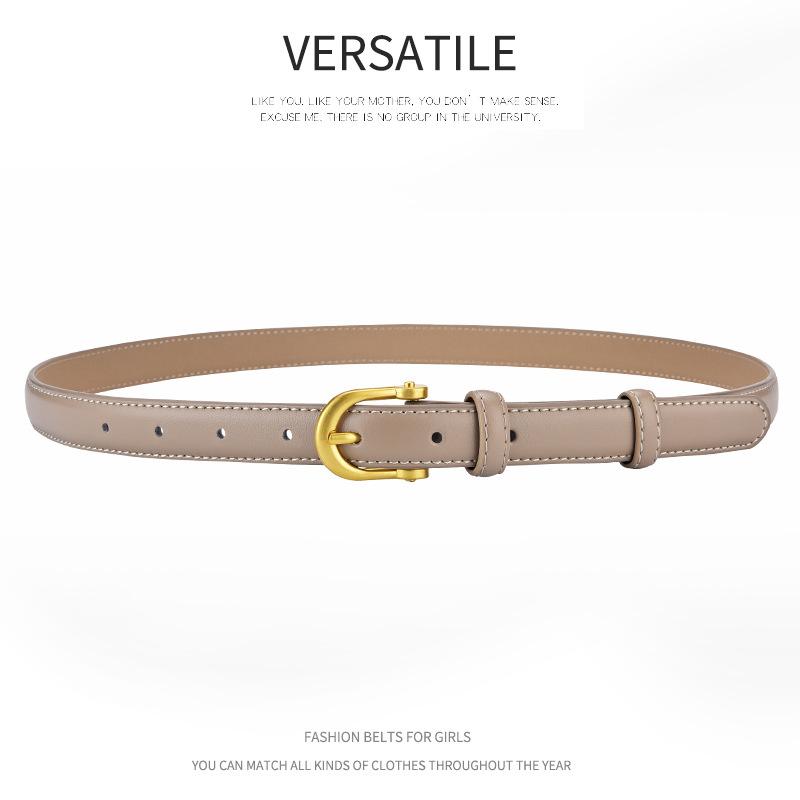Korean New Versatile Women's Belt Trendy Jacket Belt for Women Simple Balm Waist Belt Genuine Leather Decorative Belt
