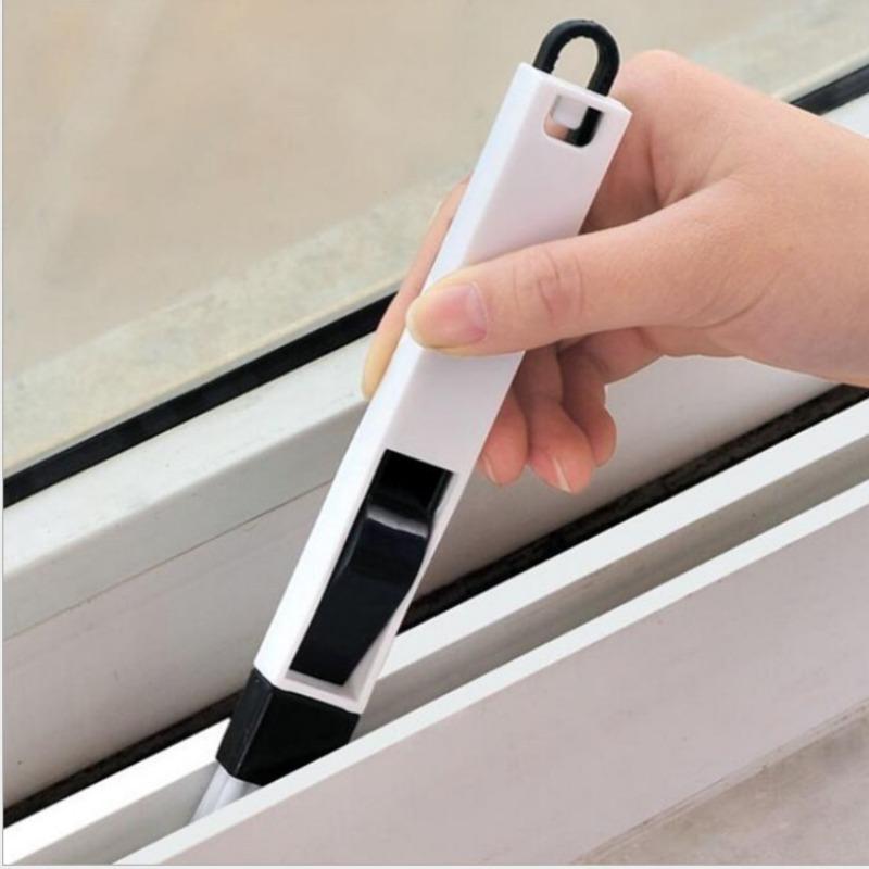 

Keyboard Brush, Cleaning Brush with Dustpan Window and Door Gap Brush Computer Corner Dust Removal Brush чорний