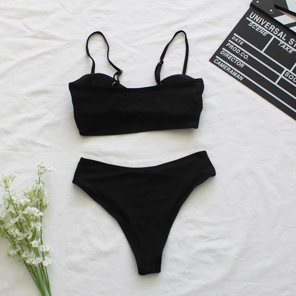 Women Sexy Color Bikini Swimwear Two-Piece Swimsuit Swimming Beachwear