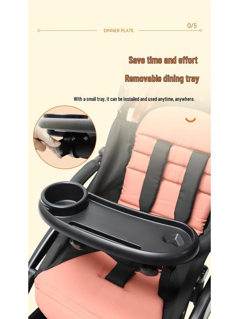 Universal Detachable Baby Stroller Tray and Dining Table Accessory