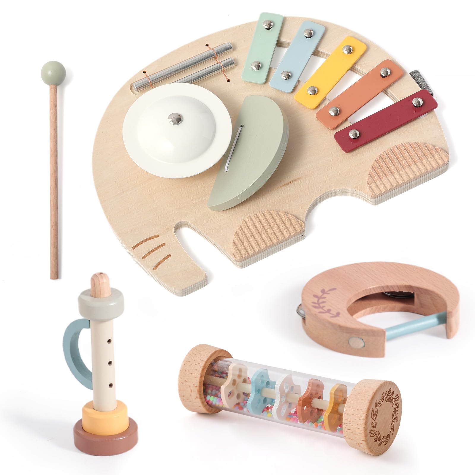 

Promise Babe Музыкальный инструмент Монтессори Перкуссия для ролевых игр Образовательный Кончик пальца Возраст Вечеринка для будущей мамы Набор из 4 предметов, Дождь, Глокеншпиль, Колокольчики,