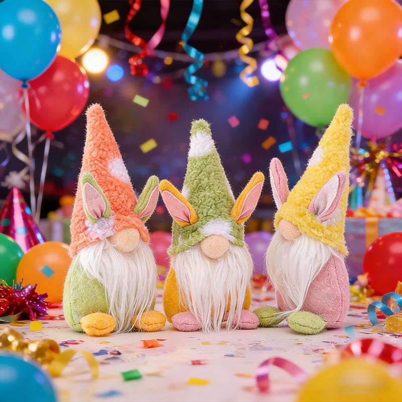 Cute Easter Faceless Gnome Rabbit Doll Spring Bunny Party Decor Standing Pose Dwarf Dolls Room Desktop Ornaments Holiday Gifts