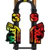 1 JEU Autocollants Queue d'Animal Dégradé Multicolore Fourche Avant Vélo Autocollants Imperméables pour Amélioration Fourche Avant Suspension VTT