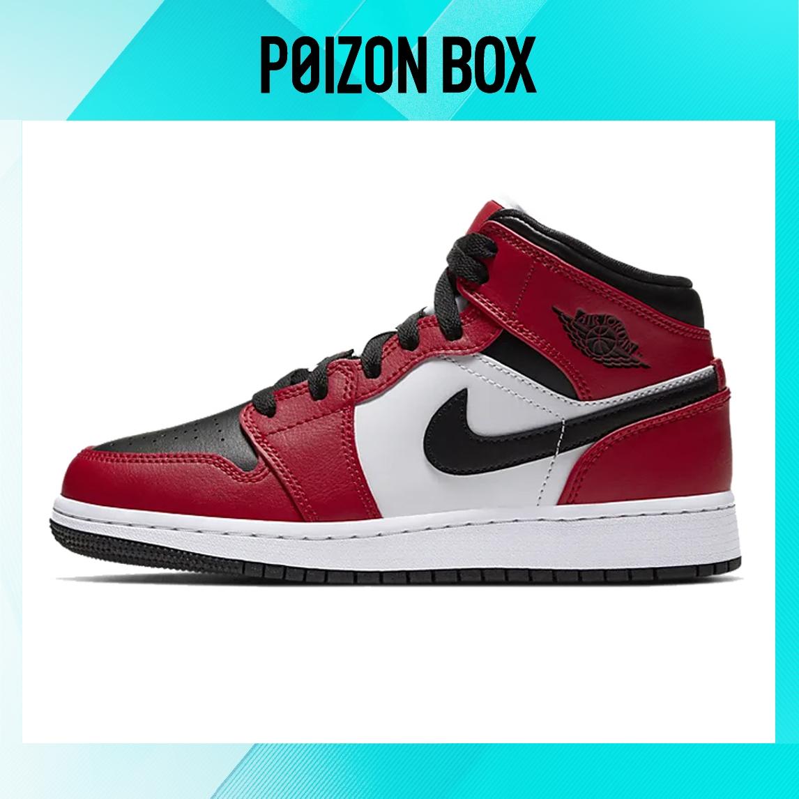 

кроссовки Jordan 1 Mid Chicago Black Toe Gym Red(GS) 554725-069