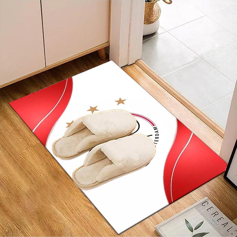 AFC Ajax Emblem Design Rug Game Carpet, Floor Mat for Bedroom Living Room Entryway Rug, Home Decor Idea Gift for Christmas Birthday