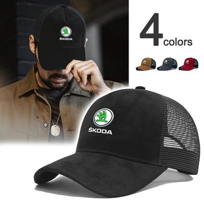 AAABO1 Casquette de Baseball Respirante Protection Solaire Casuelle Sports d'Extérieur Logo de Voiture Pour Skoda Octavia A2 A5 A7 Fabia Rapid Superb Yeti