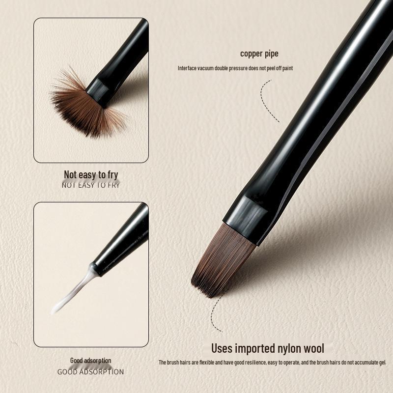 Japanese Sandalwood Nail Art Brush Set with Gradient Ombre and Round Head for Gel Painting