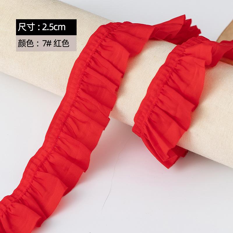 2.5Cm Color Cloth Fungus Nylon Elastic Band Toy Doll Women'S Dress Socks Decorative Belt