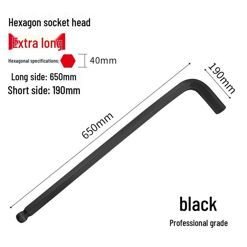 S2 Extended Ball Head Hex Key Wrench, High Strength Hardened 5mm/4mm Hexagonal Tool