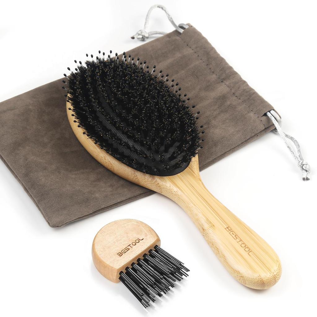 BESTOOL design Hair boar bristle for women and smooth hair care prevents hair hair scalp shiny improves hair quality Damage-free brush, comb, men,