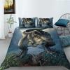 Jurassic Dinosaur Duvet Cover King Queen Huge Brown Triceratops Tyrannosaurus Diplodocus Polyester Bedding Set For Boys