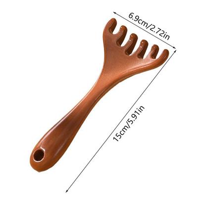 Body Meridian Massage Comb Resin Deer Antlers Wide Tooth Acupuncture Help Blood Circulation Anti-Static Smooth Hair Tool