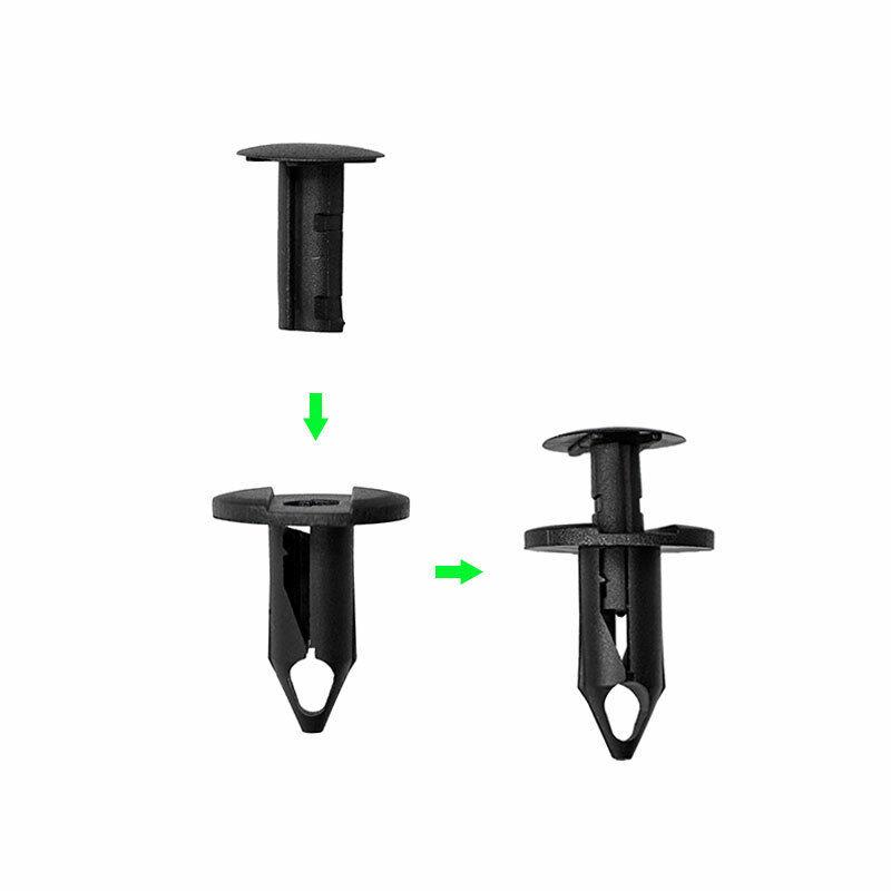 50pcs Longer Long Panel Clips For Vw Transporter Black T4 T5 T6 Trim Van Carpet Camper Car Interior Clips Fasteners Auto Parts