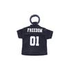 FREEDOM Mini Rugby Keyring (Black)