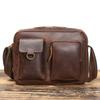 Handmade Top Layer Cowhide Crossbody Bag Casual Men's Large Capacity Shoulder Genuine Leather Retro Mailman