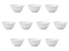Set of 10 Medium White Porcelain Rice Bowls X Rice Reinforced Setomonohonpo Rokube-style [11.8 6.3 Cm] Bowls, Porcelain,