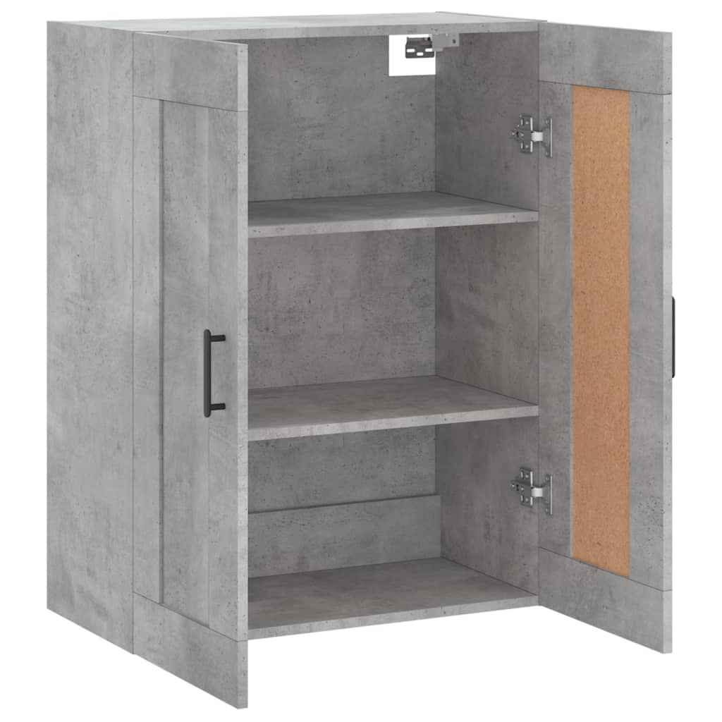 Wall Cabinet Concrete Grey 69.5x34x90 cm Engineered Wood