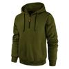 Sudadera con capucha de forro polar para hombre, casual, de manga larga, con cremallera de  1/4, sudaderas tipo jersey