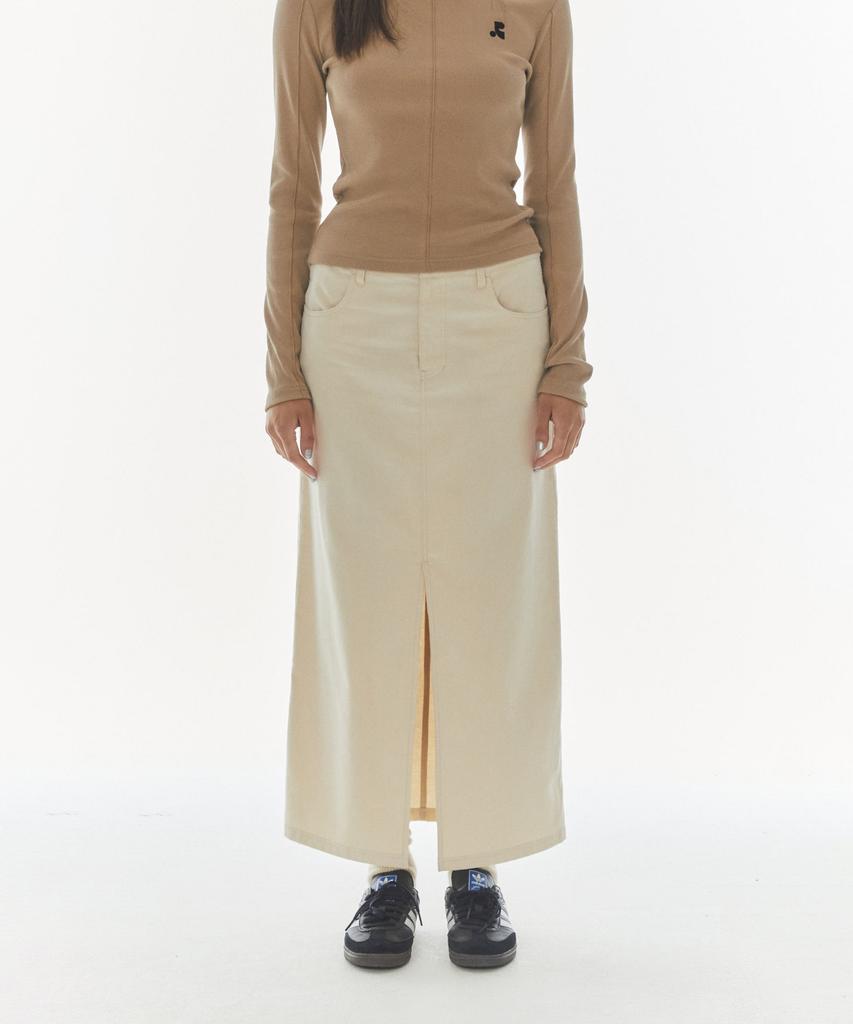 Rest And Recreation Corduroy Maxi Skirt - Ivory