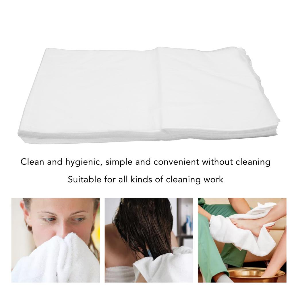 100PCS Disposable Towel Soft Superfine Fiber Strong Water Absorption Foot Bath Towel for Hair