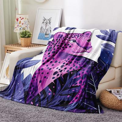 Leopard Print Flannel Blanket, High Quality Comfortable for All Seasons, Home Decor, Warmth and Comfort, Perfect for Christmas Gifts
