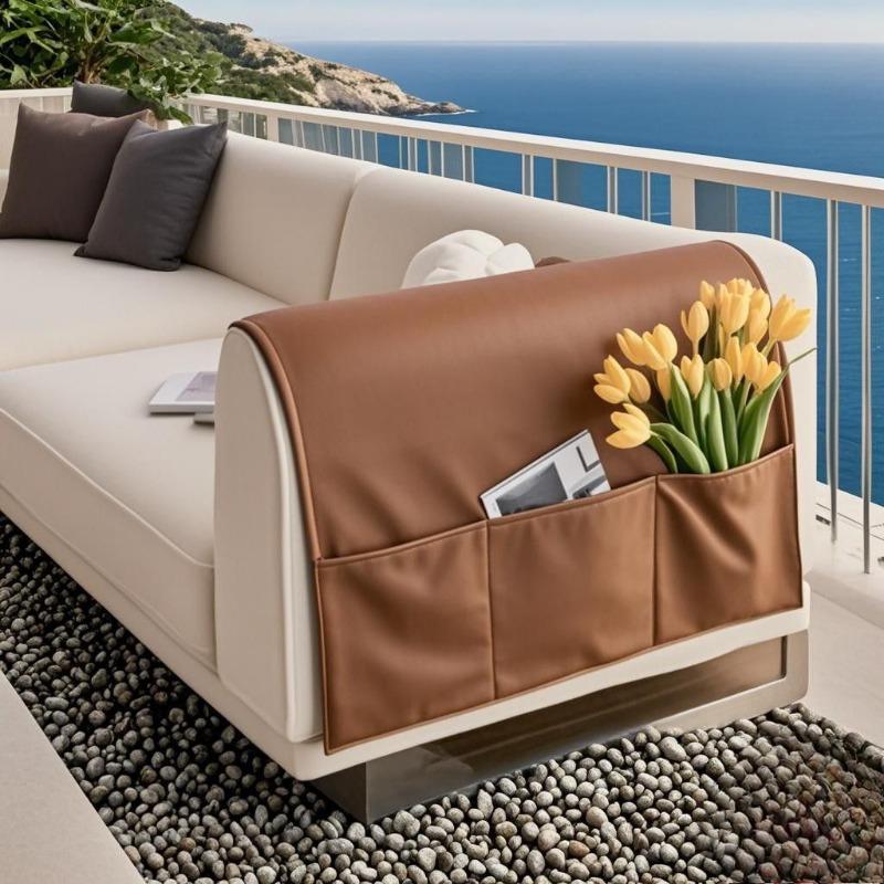 Sofa Armrest Organizer with Pockets Sofa Armchair Storage Bag Non-Slip Hanging Couch Pouch for TV Remote Control Cellphone Bag