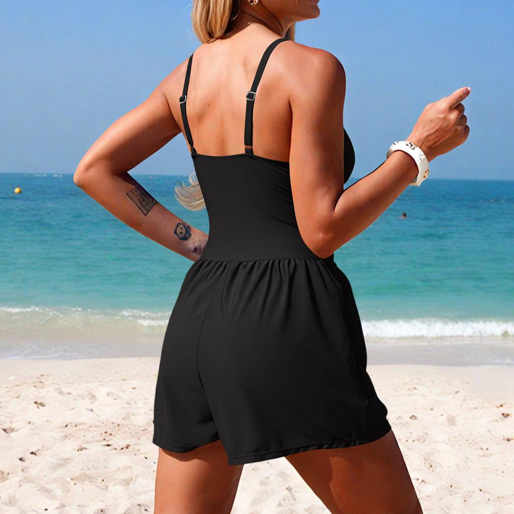 Women Swimsuit With Shorts Flowy  Swimsuits Bathing Swimwear