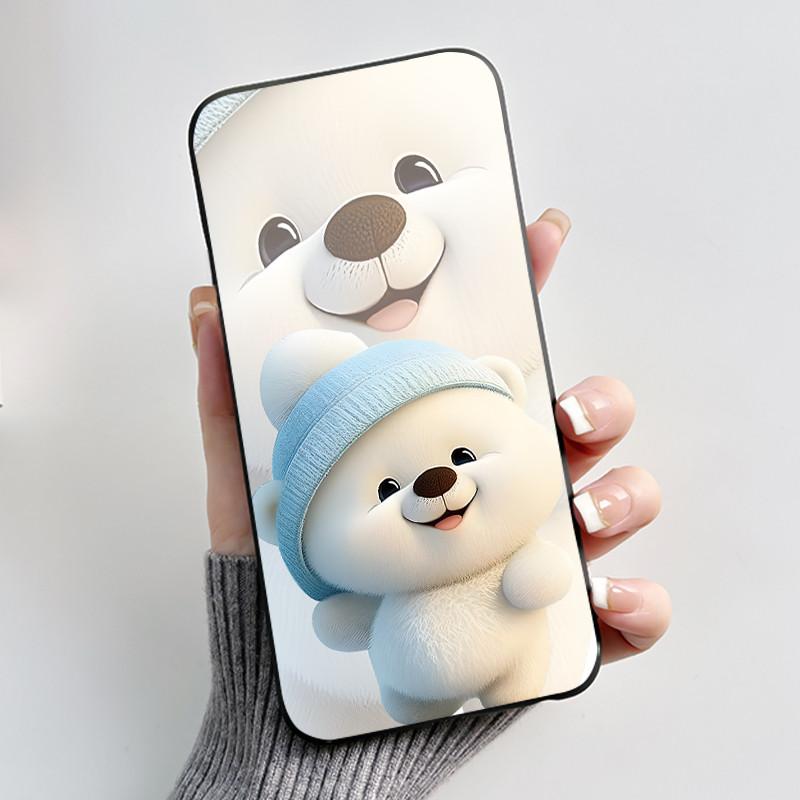 For Nokia 105 106 2G 2023 Case Cute Heart Rabbit Black Soft TPU Silicone Phone Cover For Nokia105 Nokia106 2G 2023 Bumper Coque