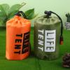 1 Person Emergency Shelter Survival Tent Kit Aluminum Film Triangle Tent Sleeping Bag With Storage Bag Outdoor Thermal Blanket