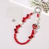 Short Bling Strawberry Phone Chain Anti-lost Pearl Mobile Phone Lanyard  Christmas Gifts