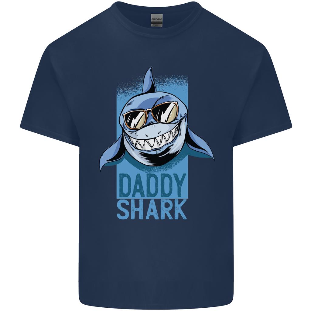 Daddy Shark Funny Fathers Day Unisexs Light Cotton TShirt