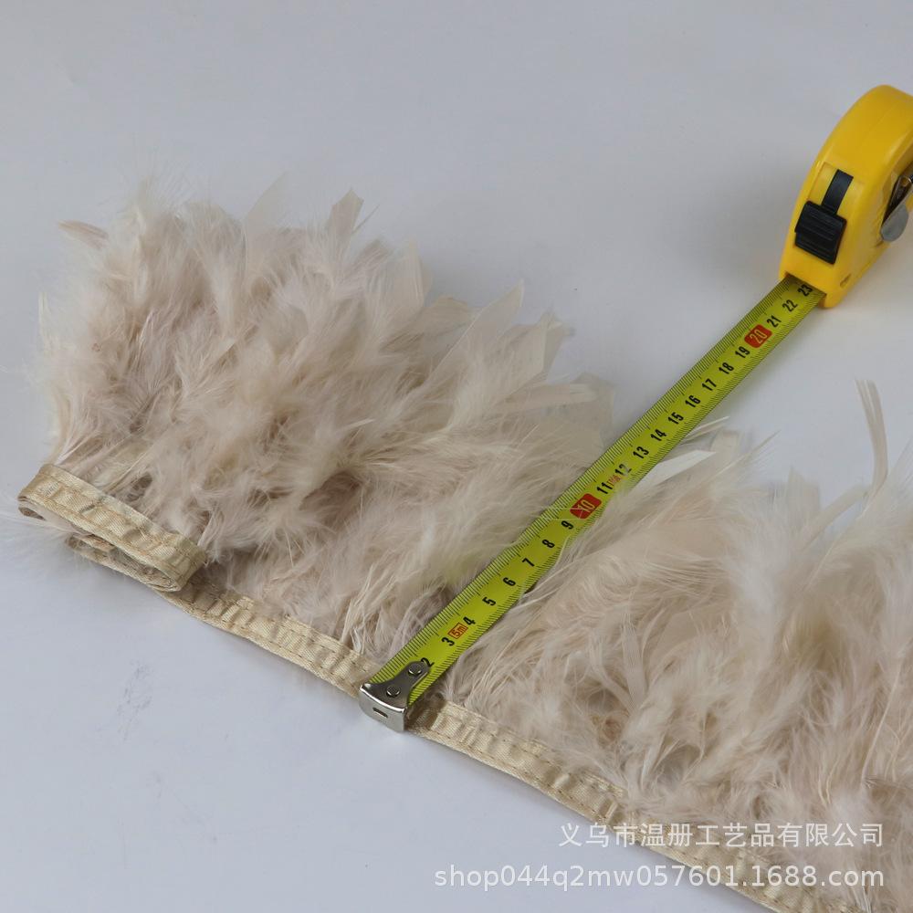 Turkey Feather Cloth Edge Diy Car Doll Decorative Material Fire Lace Dress Skirt 1M/Bag