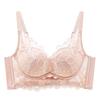 French Style Bra Women's Lace Bra Gathered Without Steel Rings Adjustable Breathable Bra Summer