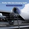 Magnetic Wireless Car Phone Charger Adapter With Retractable Cable 15W Air Vent Car Phone Holder For IPhone 16 15 14 13 E9P0