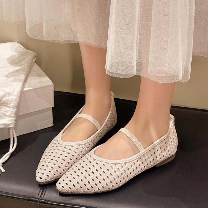 Fashion Buckle Strap Women Flats Mary Janes Shoes New 2025 Female  Shallow Footwear Mesh Breathable Ladies Flats Shoes
