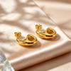 Classic Dangle Earrings for Women Trendy Stainless Steel Gold Plated Earrings Waterproof Dainty Jewelry Gift