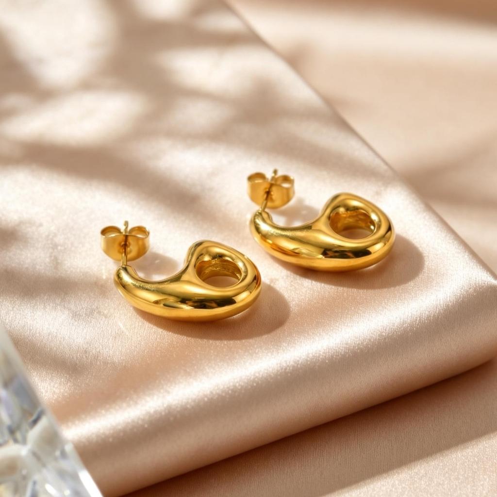 Classic Dangle Earrings for Women Trendy Stainless Steel Gold Plated Earrings Waterproof Dainty Jewelry Gift