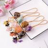 Charming Crystal Stone Hanging Ornament Irregular Raw Stone Pendant Car Crystal Pendant  Car Decor