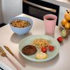 3pcs/set Tableware Colorful Advanced PP Plate, Bowl and Cup Set for Home Use Suitable for Family Gatherings, Hotels