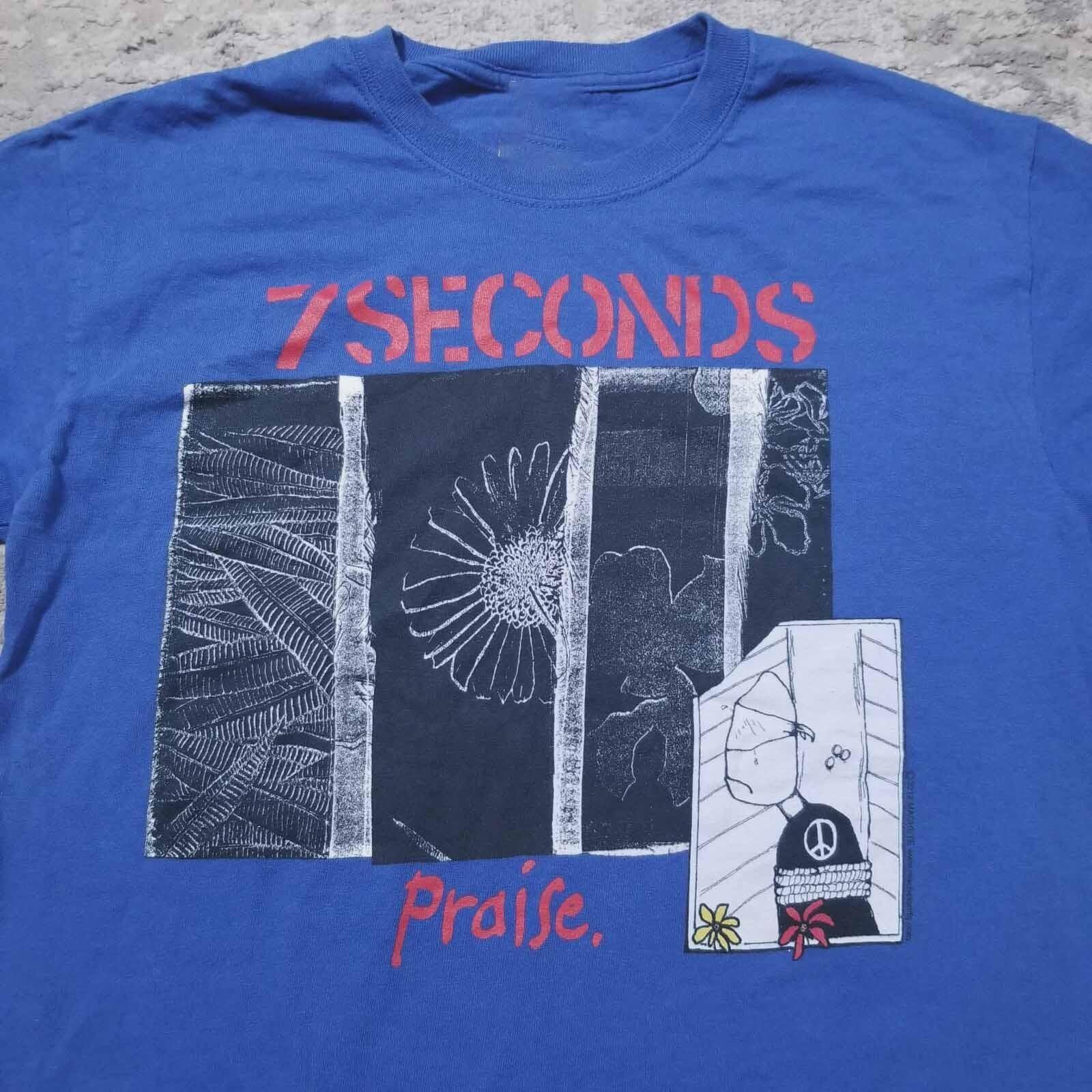 7 Seconds Praise Album TShirt Classic Royal Blue Unisex S-5XL EM1568 XXXXL