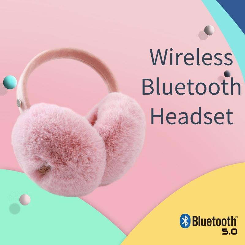 Buy Plush Earmuff Headphones Headset Bluetooth Wireless Earphone