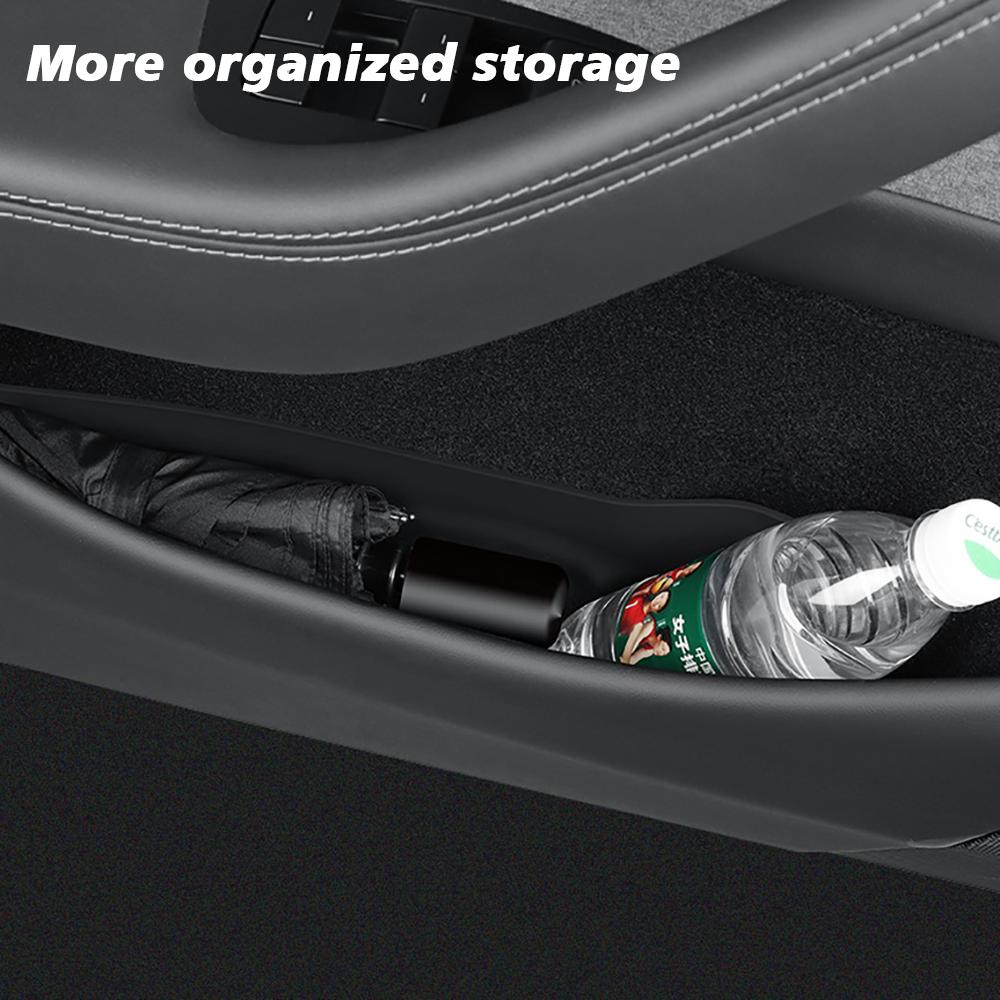 TESY For Tesla Model YL Y Launch Juniper Standard Car Door Side Storage Box Front Rear TPE Door Storage Organizer Tray